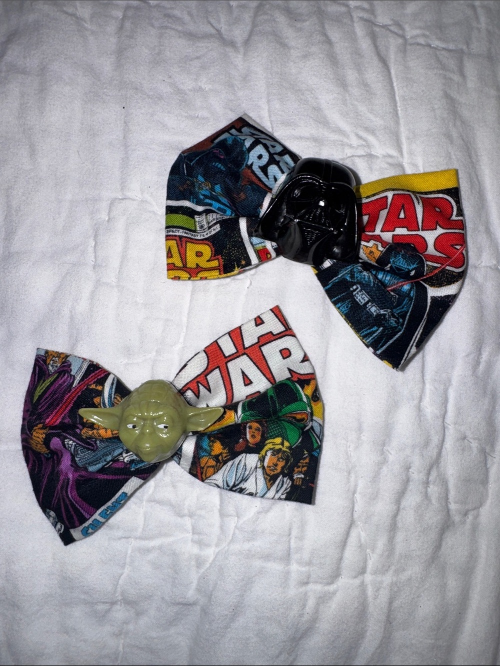 Star Wars Character Bow Hair Clips - Yoda & Darth Vader